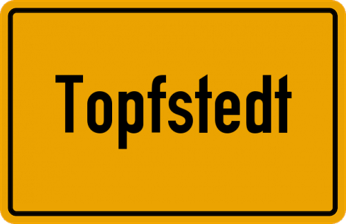 Ortsschild Topfstedt