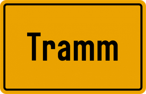 Ortsschild Tramm, Kreis Herzogtum Lauenburg