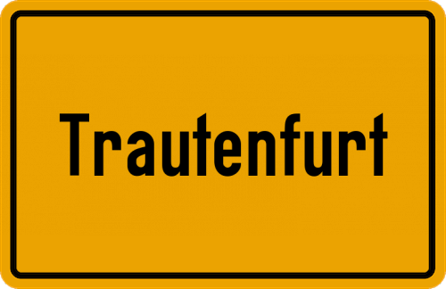 Ortsschild Trautenfurt