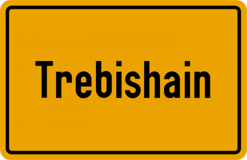 Ortsschild Trebishain
