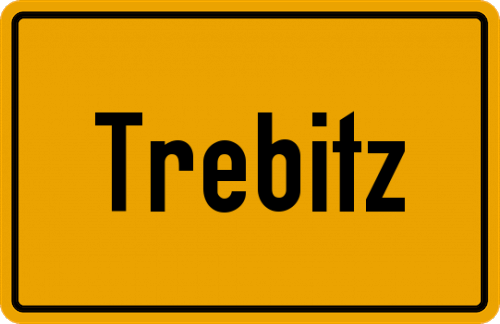 Ortsschild Trebitz