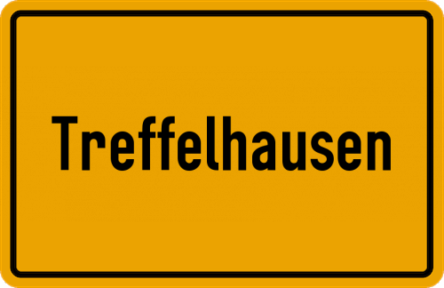 Ortsschild Treffelhausen