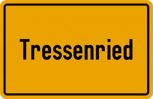 Ortsschild Tressenried