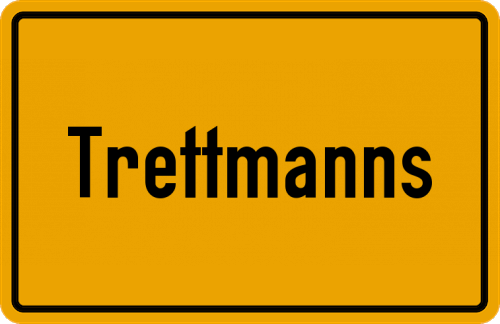 Ortsschild Trettmanns