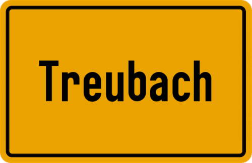 Ortsschild Treubach