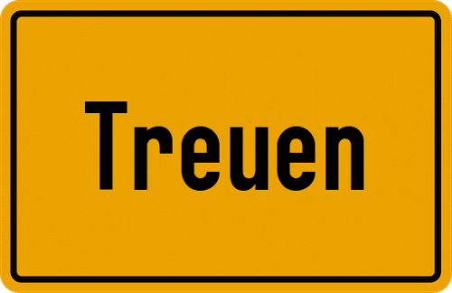 Ortsschild Treuen, Vogtland