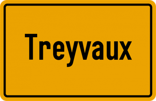 Ortsschild Treyvaux