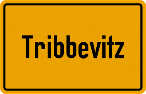Ortsschild Tribbevitz