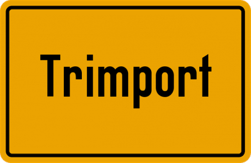 Ortsschild Trimport