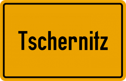 Ortsschild Tschernitz