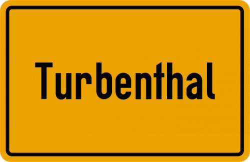 Ortsschild Turbenthal