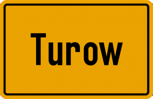 Ortsschild Turow