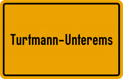 Ortsschild Turtmann-Unterems