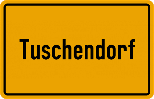 Ortsschild Tuschendorf