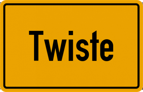 Ortsschild Twiste