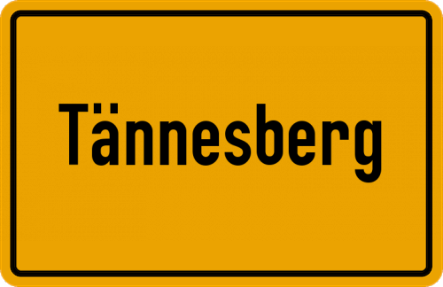 Ortsschild Tännesberg