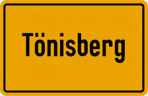 Ortsschild Tönisberg