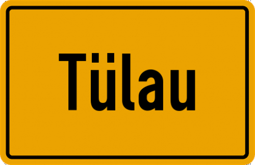 Ortsschild Tülau
