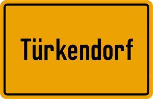 Ortsschild Türkendorf