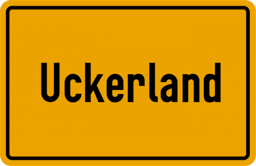 Ortsschild Uckerland