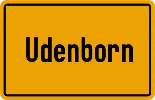Ortsschild Udenborn