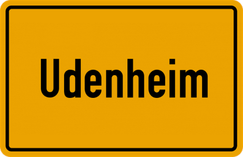 Ortsschild Udenheim, Rheinhessen