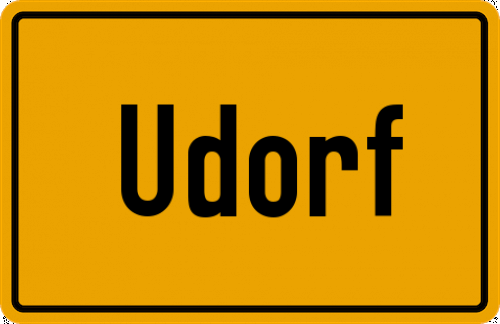 Ortsschild Udorf