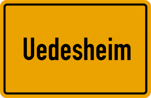 Ortsschild Uedesheim
