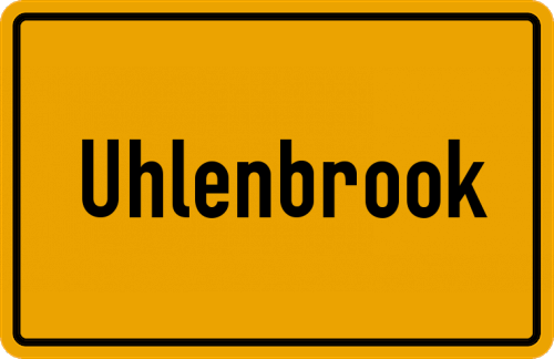 Ortsschild Uhlenbrook