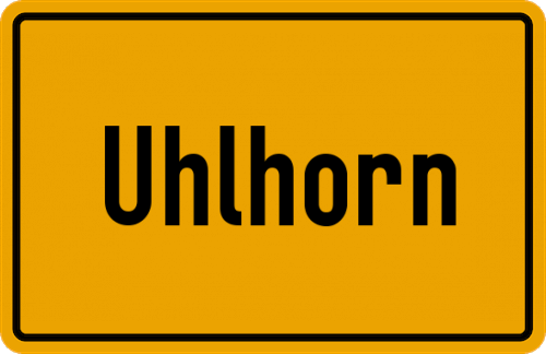 Ortsschild Uhlhorn
