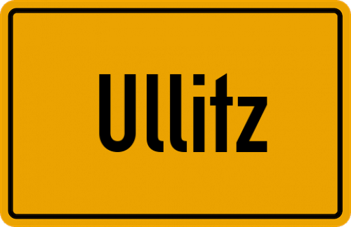 Ortsschild Ullitz