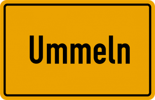 Ortsschild Ummeln, Kreis Bielefeld