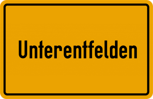Ortsschild Unterentfelden