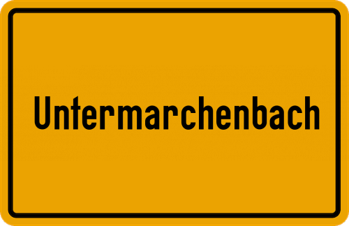 Ortsschild Untermarchenbach