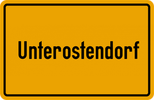 Ortsschild Unterostendorf