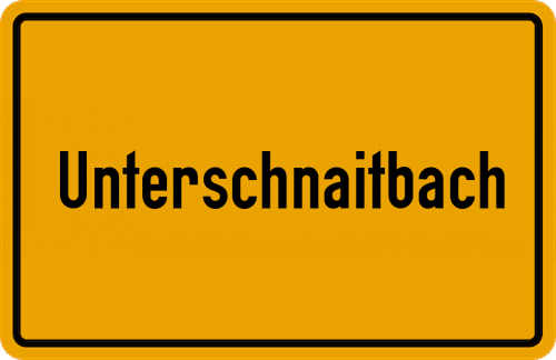 Ortsschild Unterschnaitbach