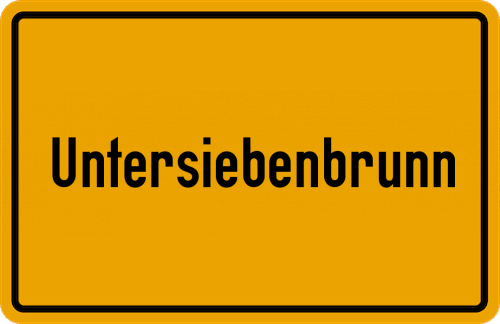 Ortsschild Untersiebenbrunn