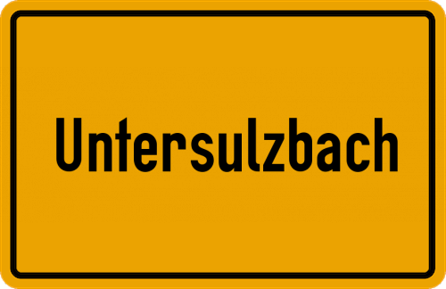 Ortsschild Untersulzbach