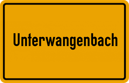 Ortsschild Unterwangenbach