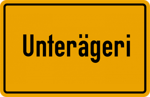 Ortsschild Unterägeri