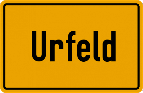 Ortsschild Urfeld, Oberbayern