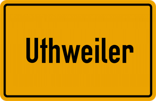 Ortsschild Uthweiler