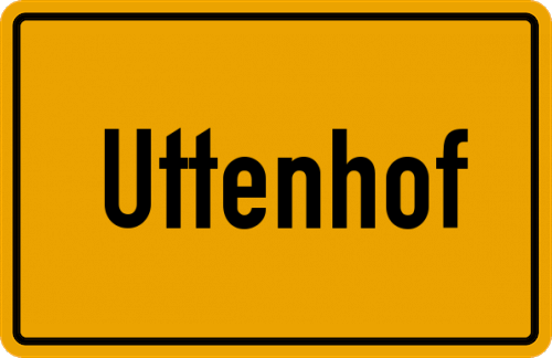 Ortsschild Uttenhof