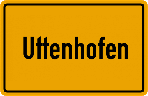 Ortsschild Uttenhofen