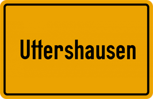 Ortsschild Uttershausen