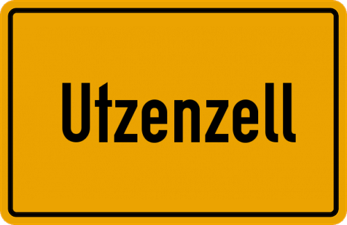 Ortsschild Utzenzell