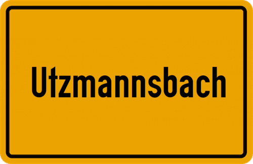 Ortsschild Utzmannsbach