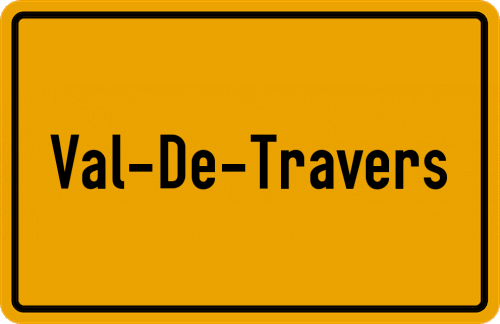 Ortsschild Val-de-Travers