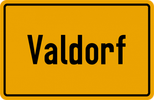Ortsschild Valdorf