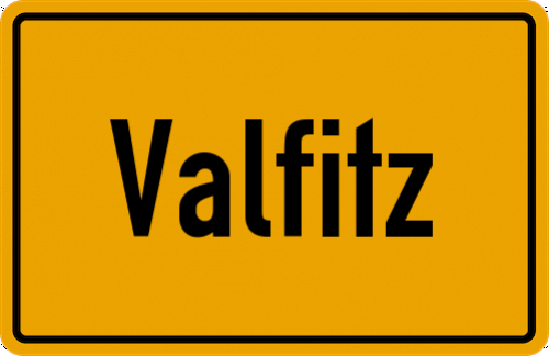 Ortsschild Valfitz